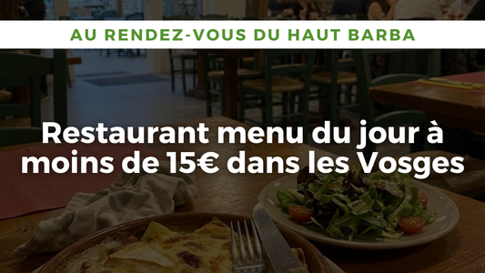 Façade du restaurant Au Rendez-vous du Haut Barba à Laveline-du-Houx, l'adresse pour un menu du jour à moins de 15 euros en 2026.